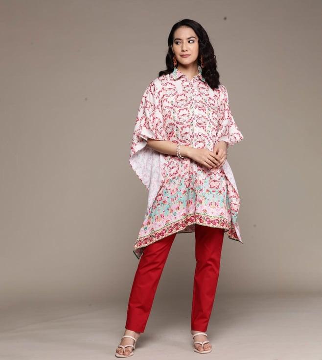 aarke ritu kumar ecru printed kaftan