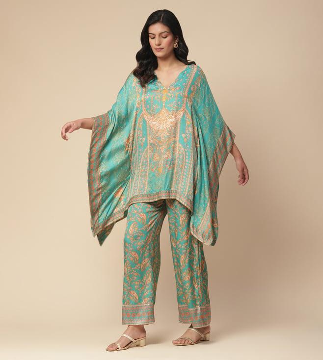 aarke ritu kumar emerald dorian printed kurta with palazzo co-ord set