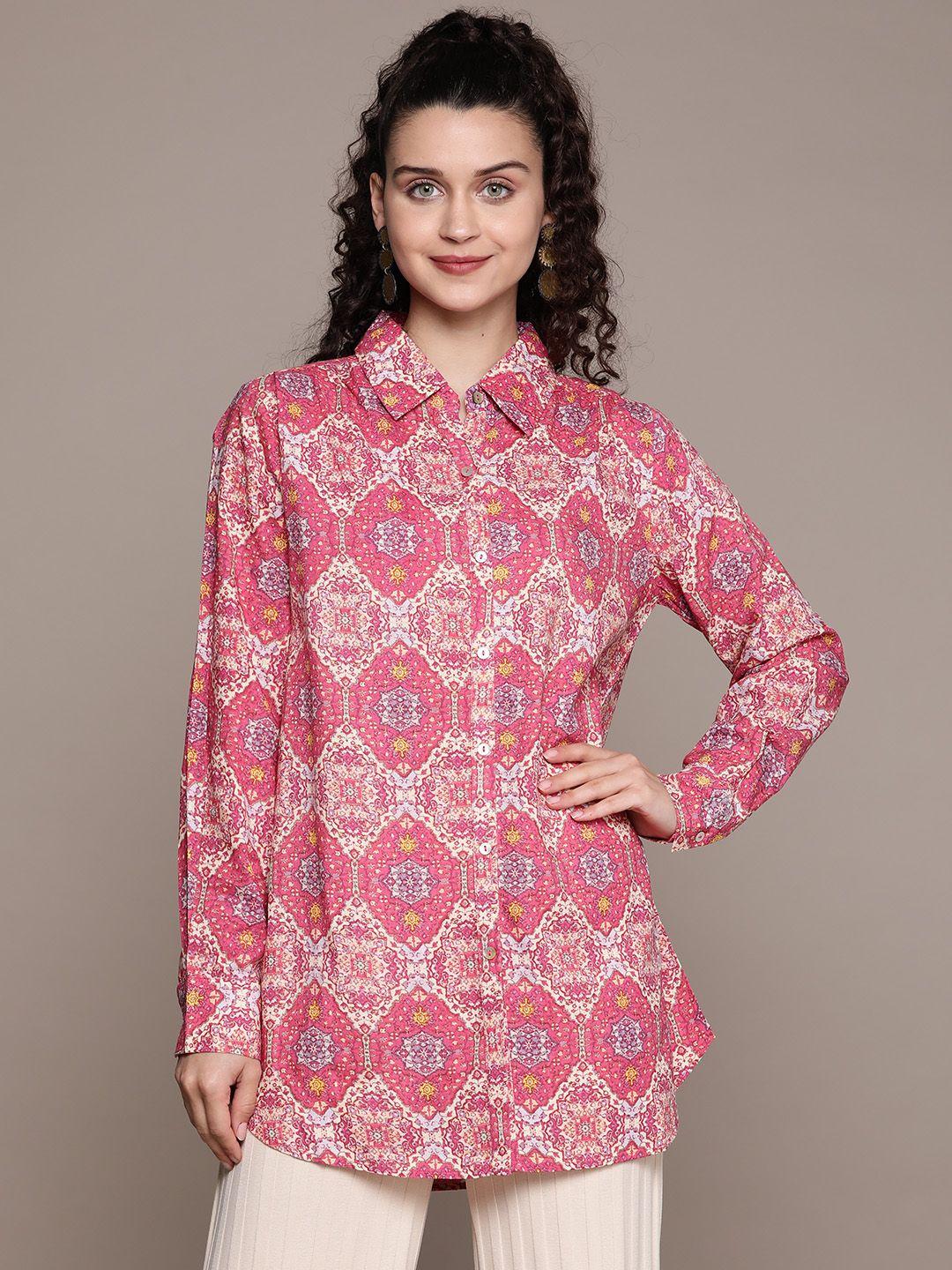 aarke ritu kumar ethnic motifs printed casual shirt
