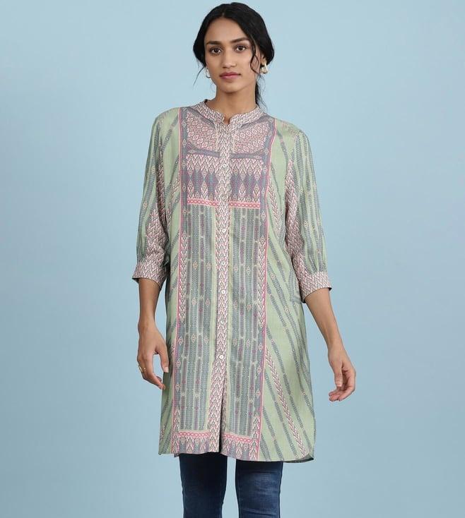 aarke ritu kumar green printed kurta