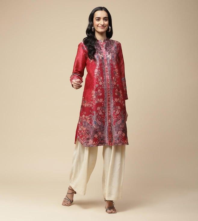 aarke ritu kumar magenta paisley print kurta