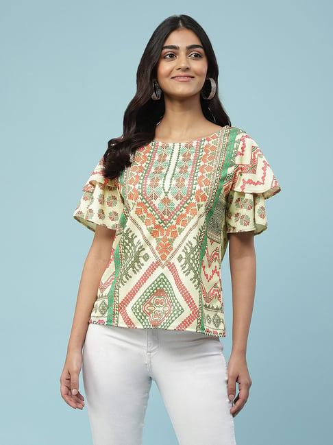 aarke ritu kumar multicolor printed top