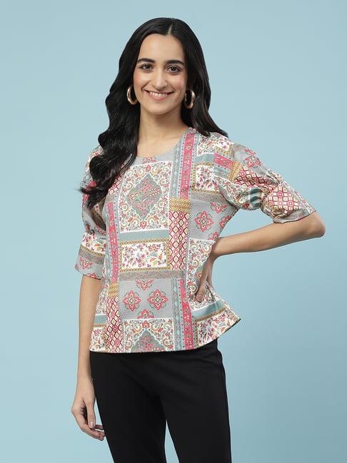 aarke ritu kumar multicolor printed top