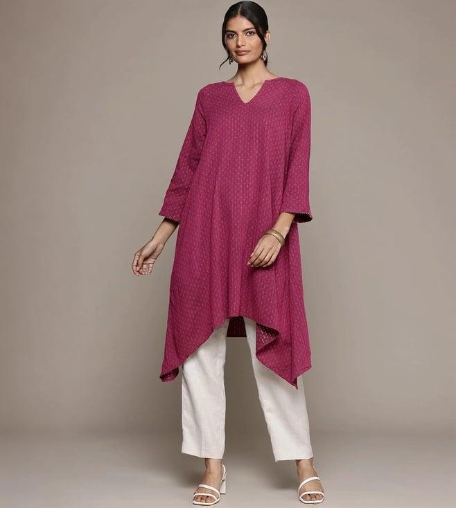 aarke ritu kumar pink molly solid kurta