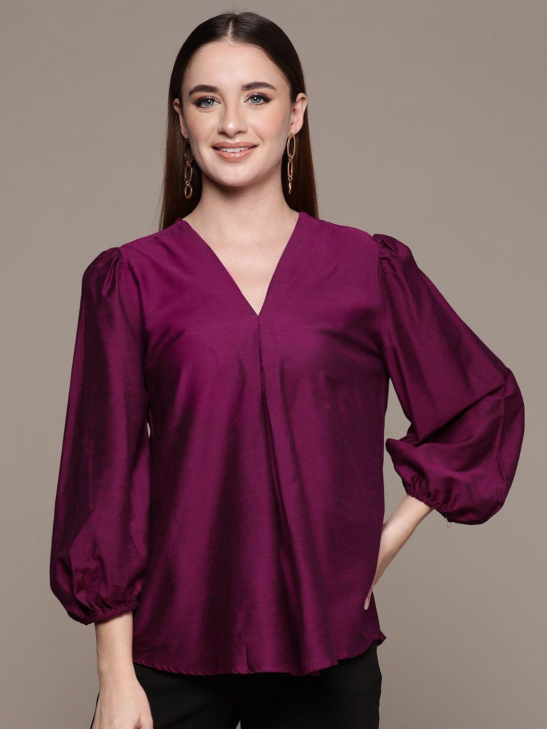 aarke ritu kumar puff sleeve top