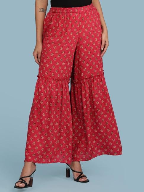 aarke ritu kumar red printed sharara