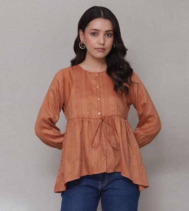 aarke ritu kumar rust solid top