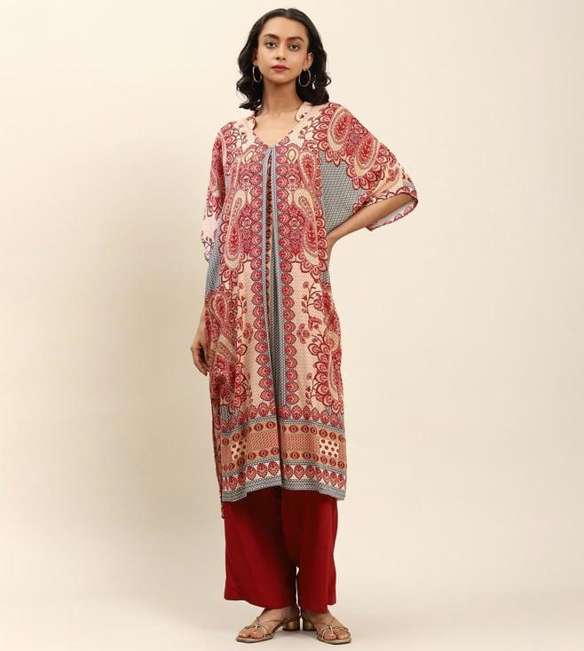 aarke ritu kumar v neck kaftan with pants