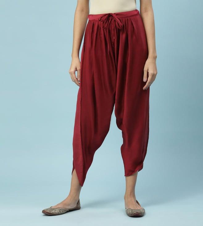 aarke ritu kumar wine dhoti style bottom