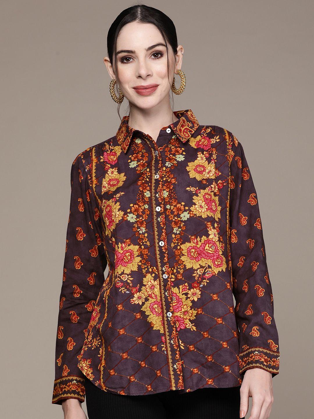 aarke ritu kumar women floral print shirt