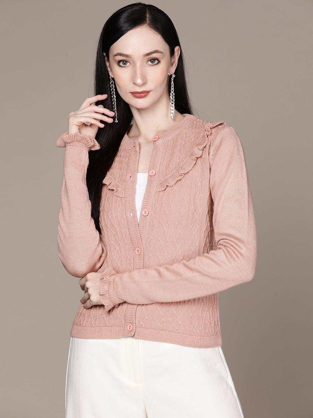 aarke ritu kumar women pink cardigan