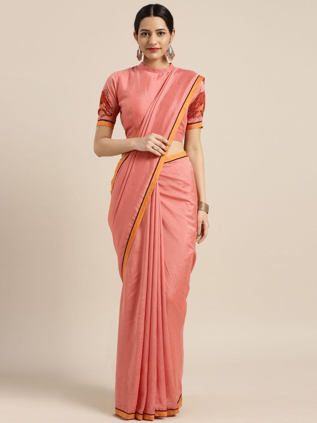 aarrah pink embellished pure georgette saree