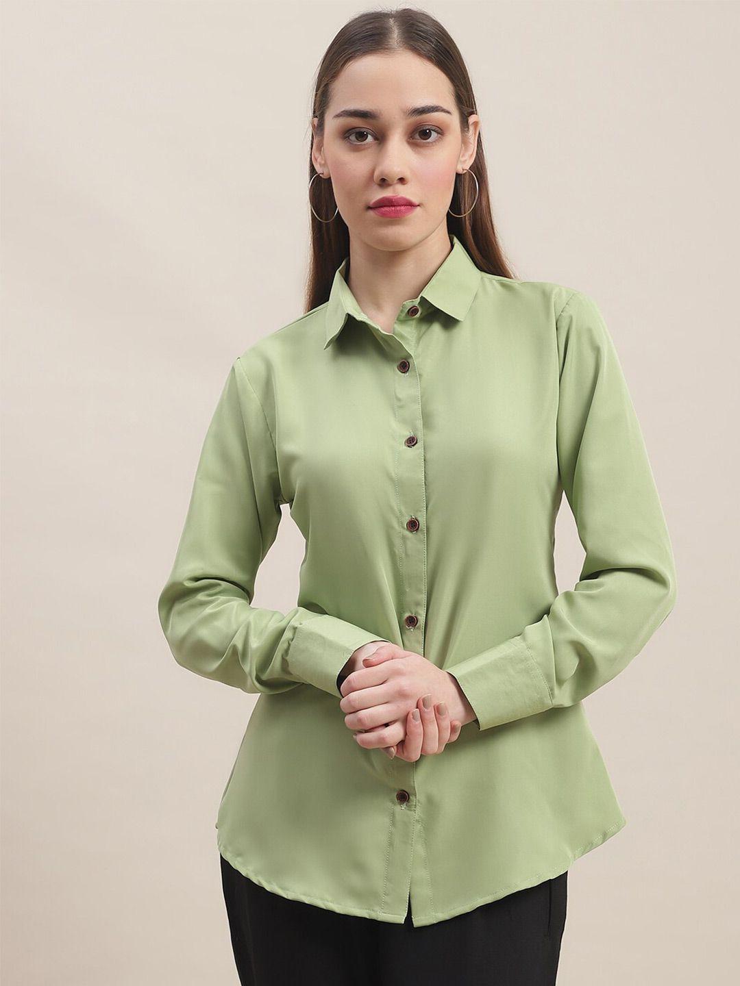 aarsha women classic formal crepe shirt