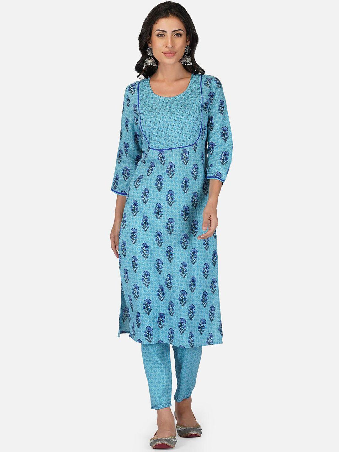 aarti fashion women floral printed kurta with trousers