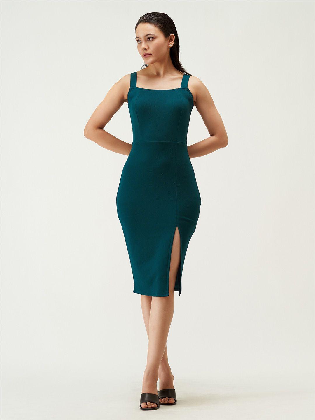 aask square neck bodycon dress