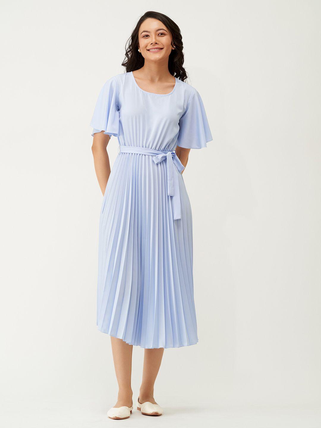 aask round neck midi dress