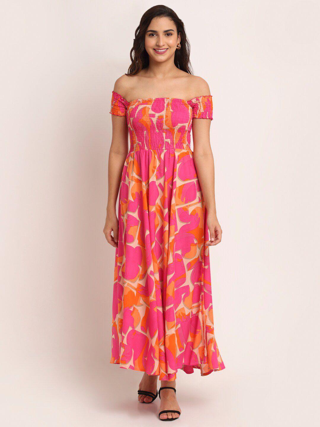 aawari multicoloured floral off-shoulder maxi dress