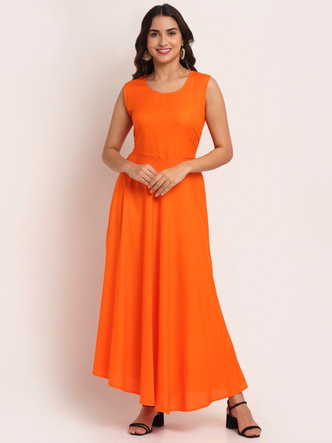 aawari orange maxi dress