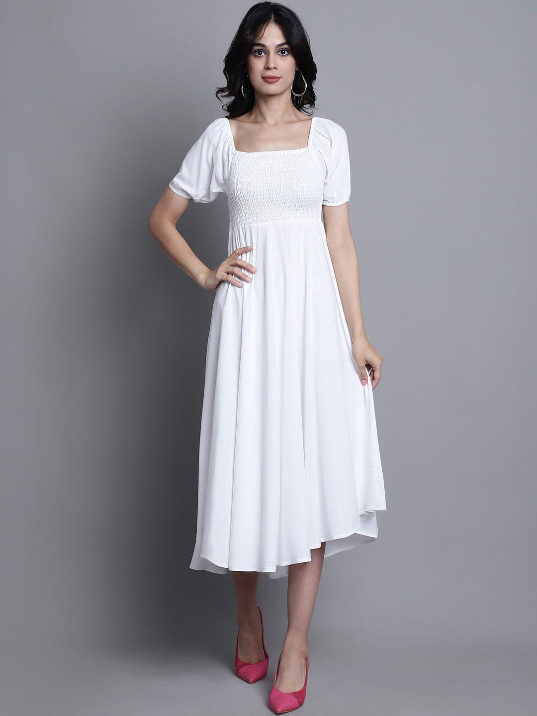 aawari puff sleeve empire midi dress