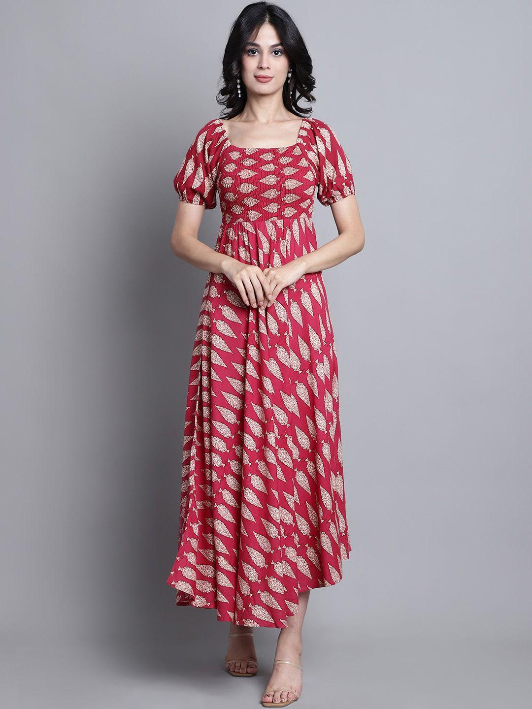 aawari square neck print maxi dress