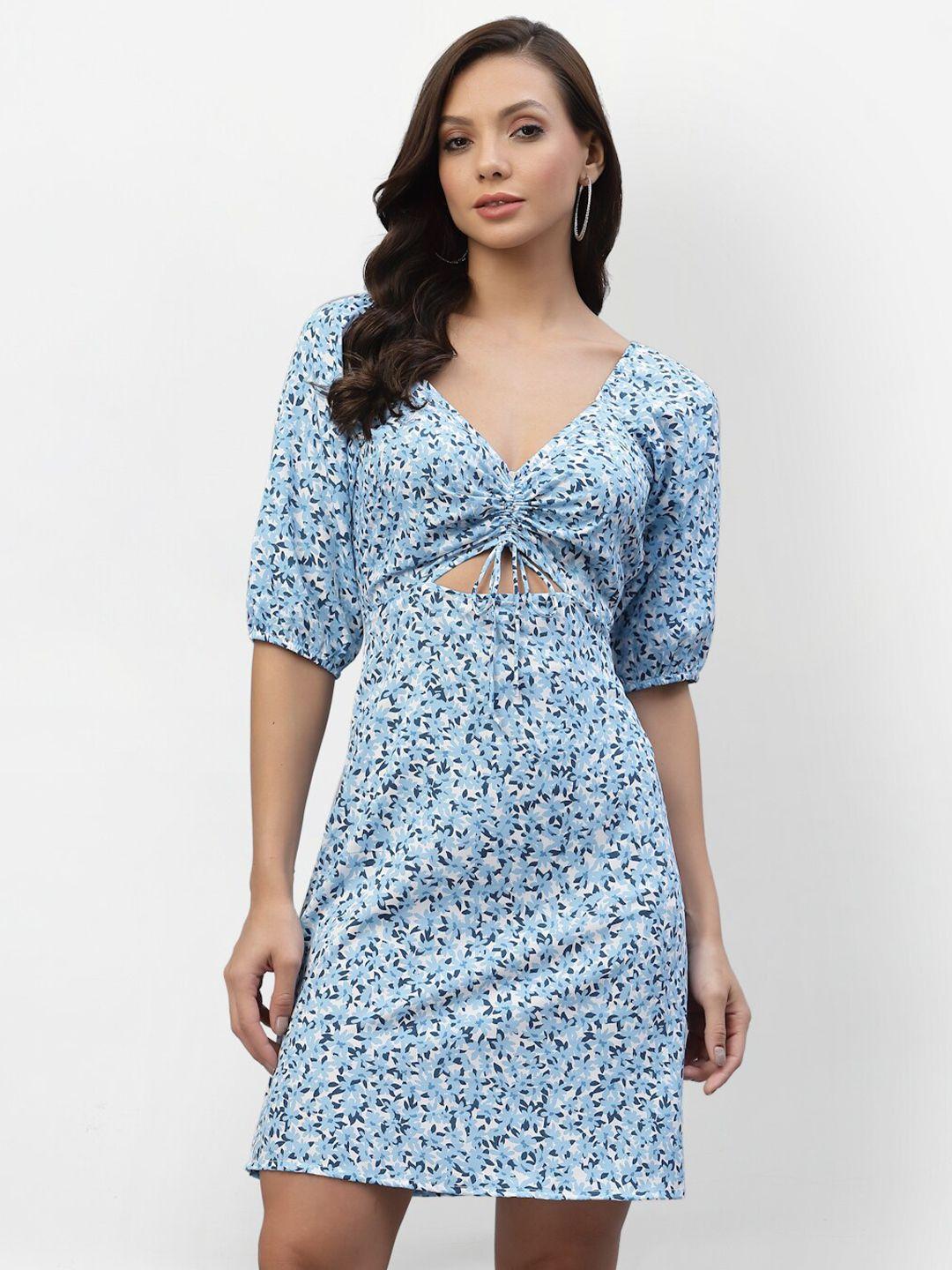 aayu floral print crepe a-line dress