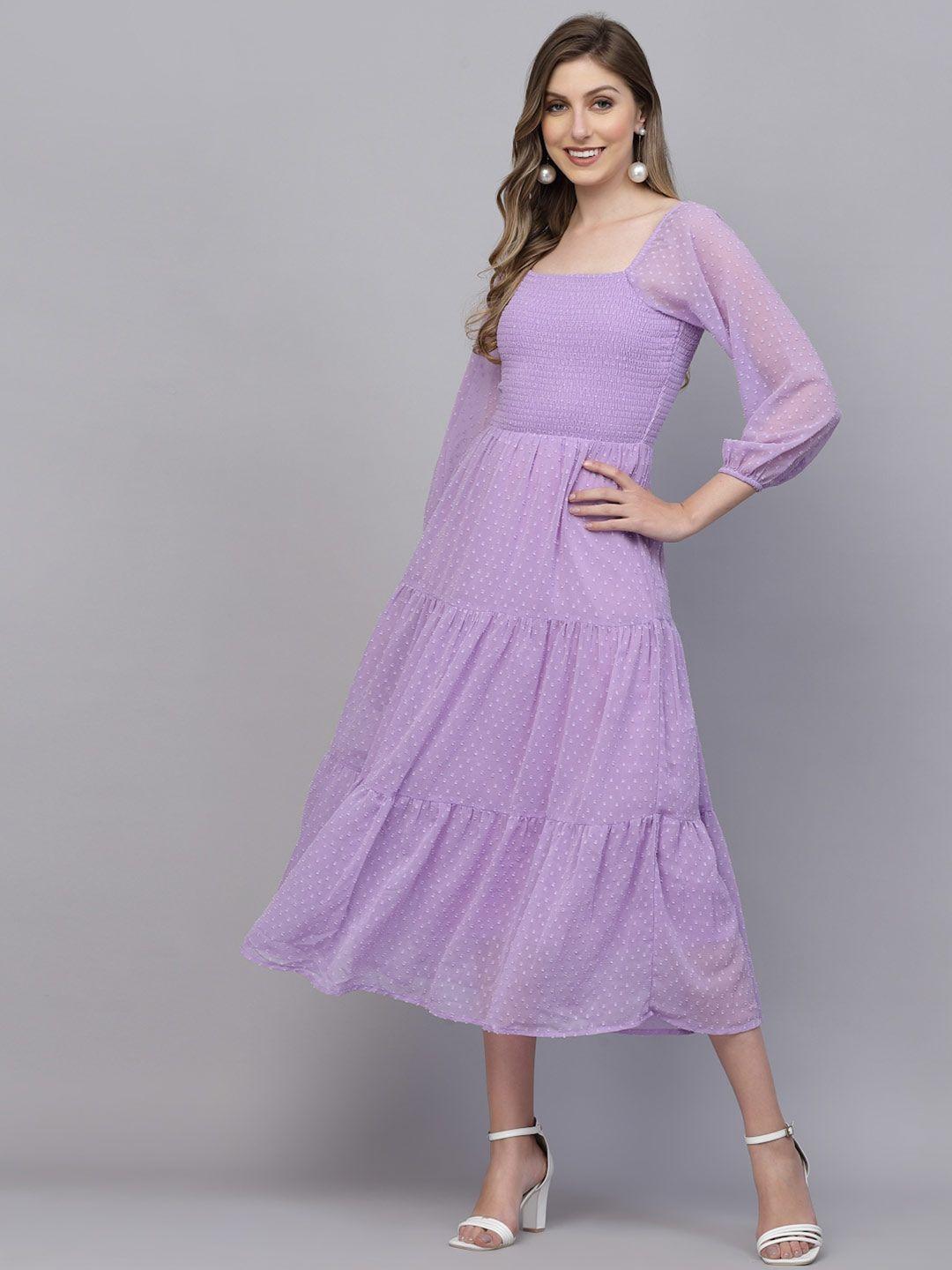 aayu georgette a-line midi dress