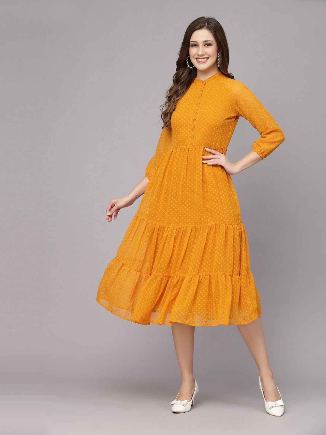 aayu georgette a-line midi dress