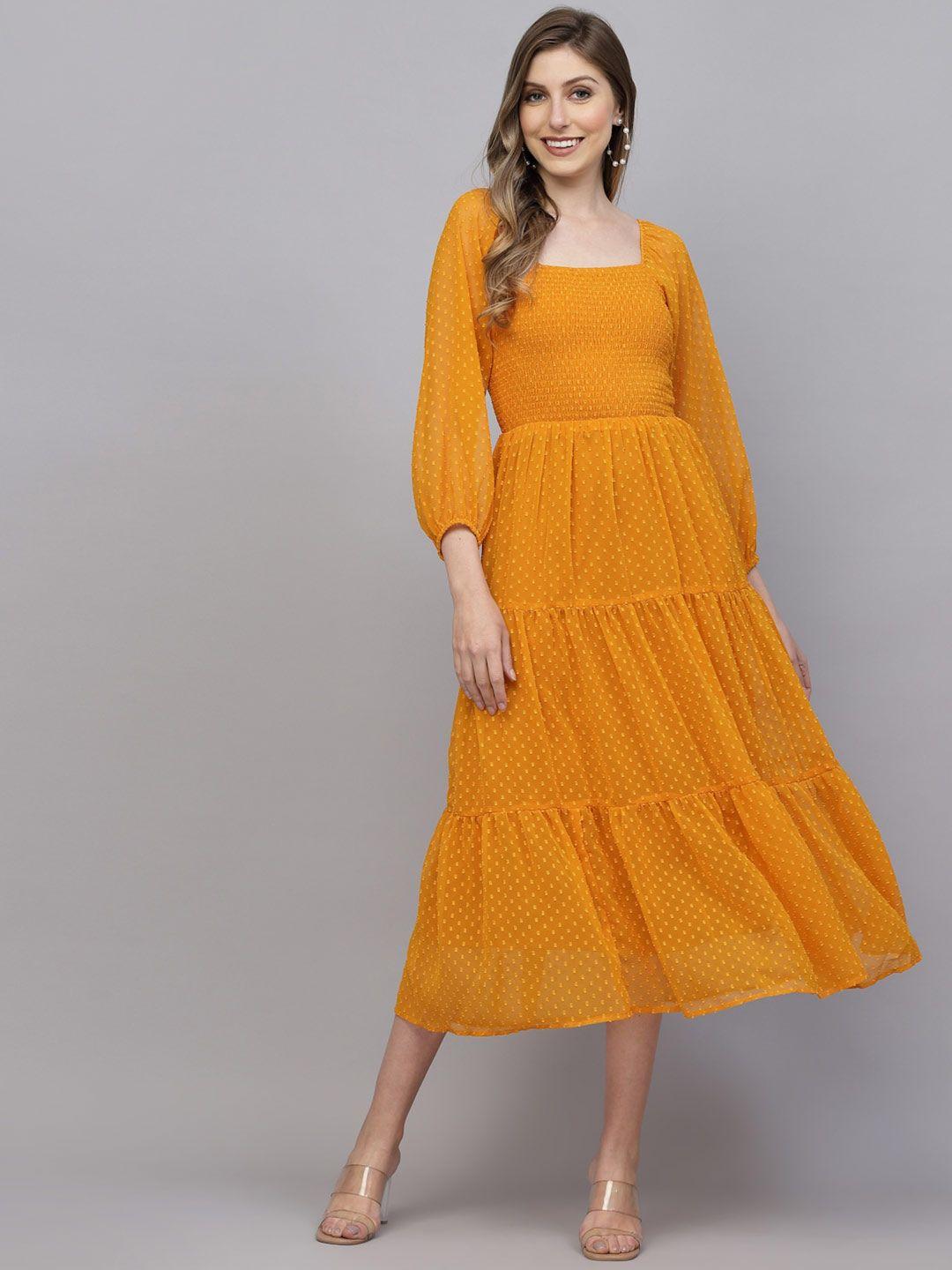 aayu georgette midi dress