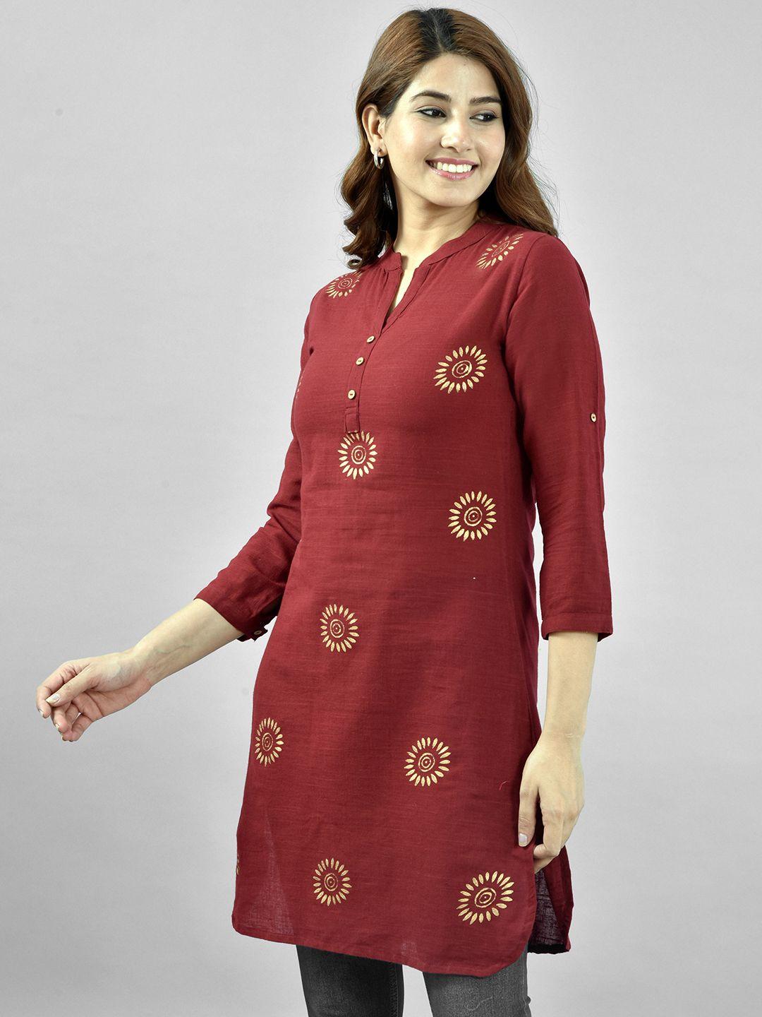 aayumi ethnic motifs printed straight kurta