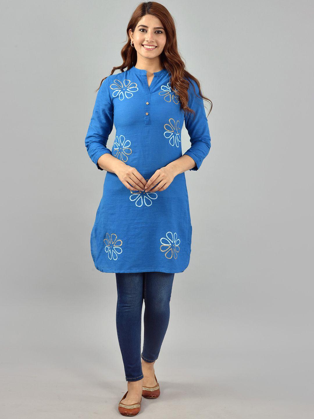 aayumi floral printed straight kurta