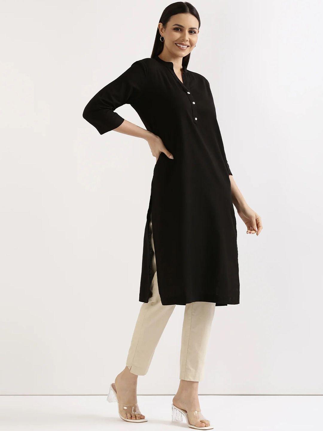 aayumi mandarin collar straight kurta