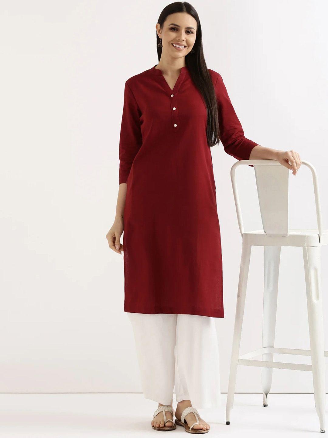 aayumi mandarin collar straight kurta