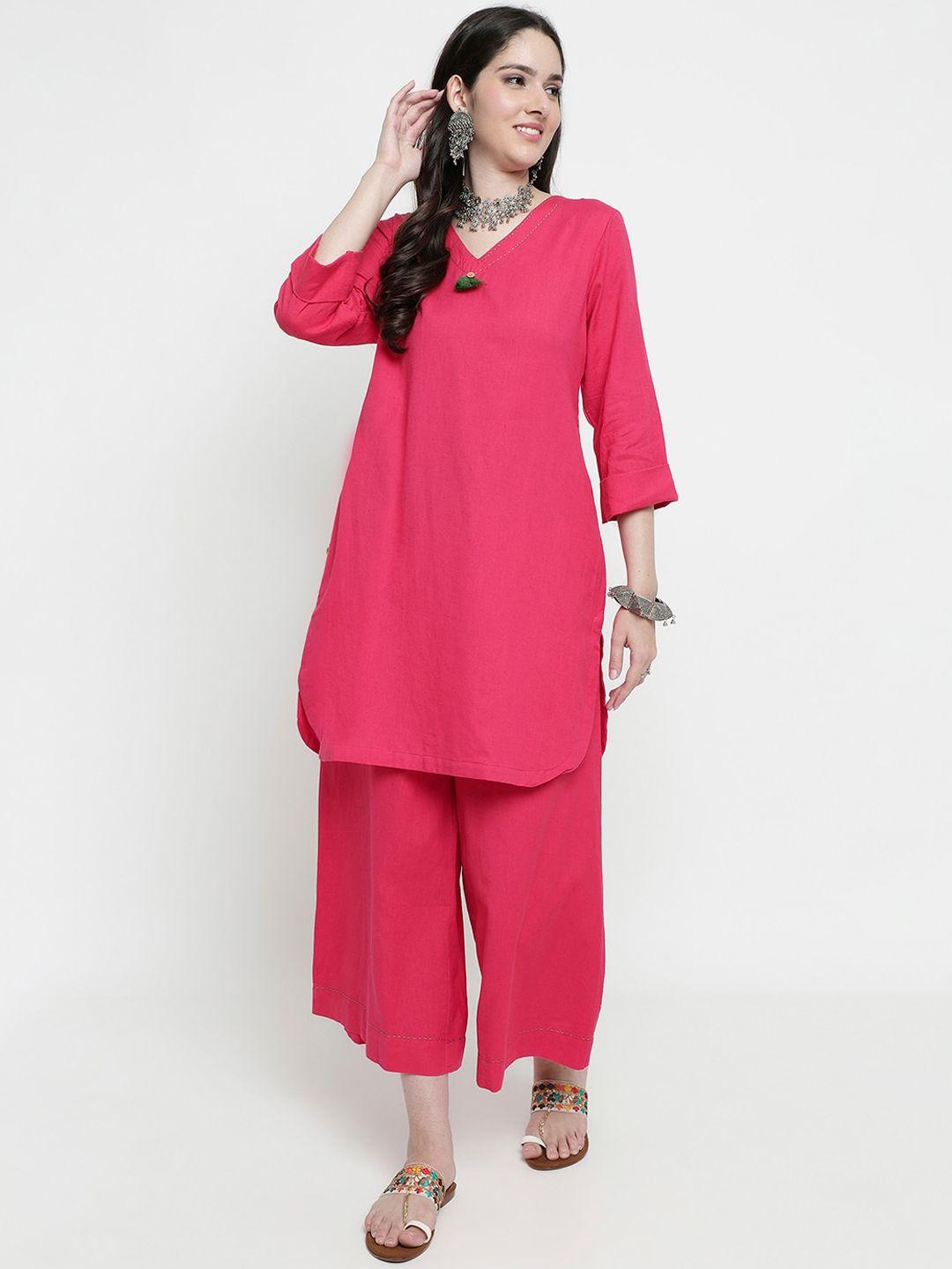 aayusika v-neck kurta with palazzos