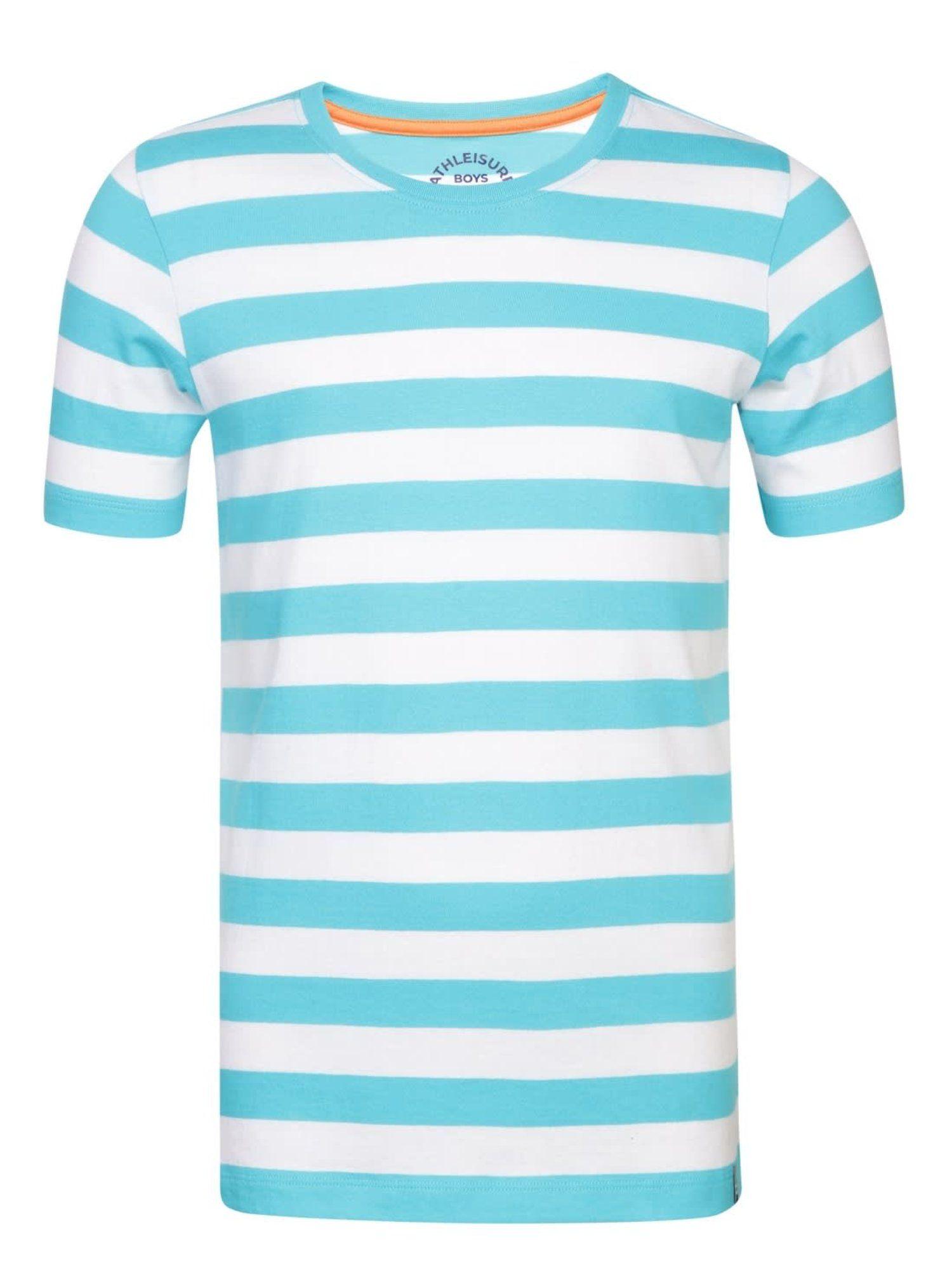 ab09 cotton round neck half sleeve t-shirt for boys blue