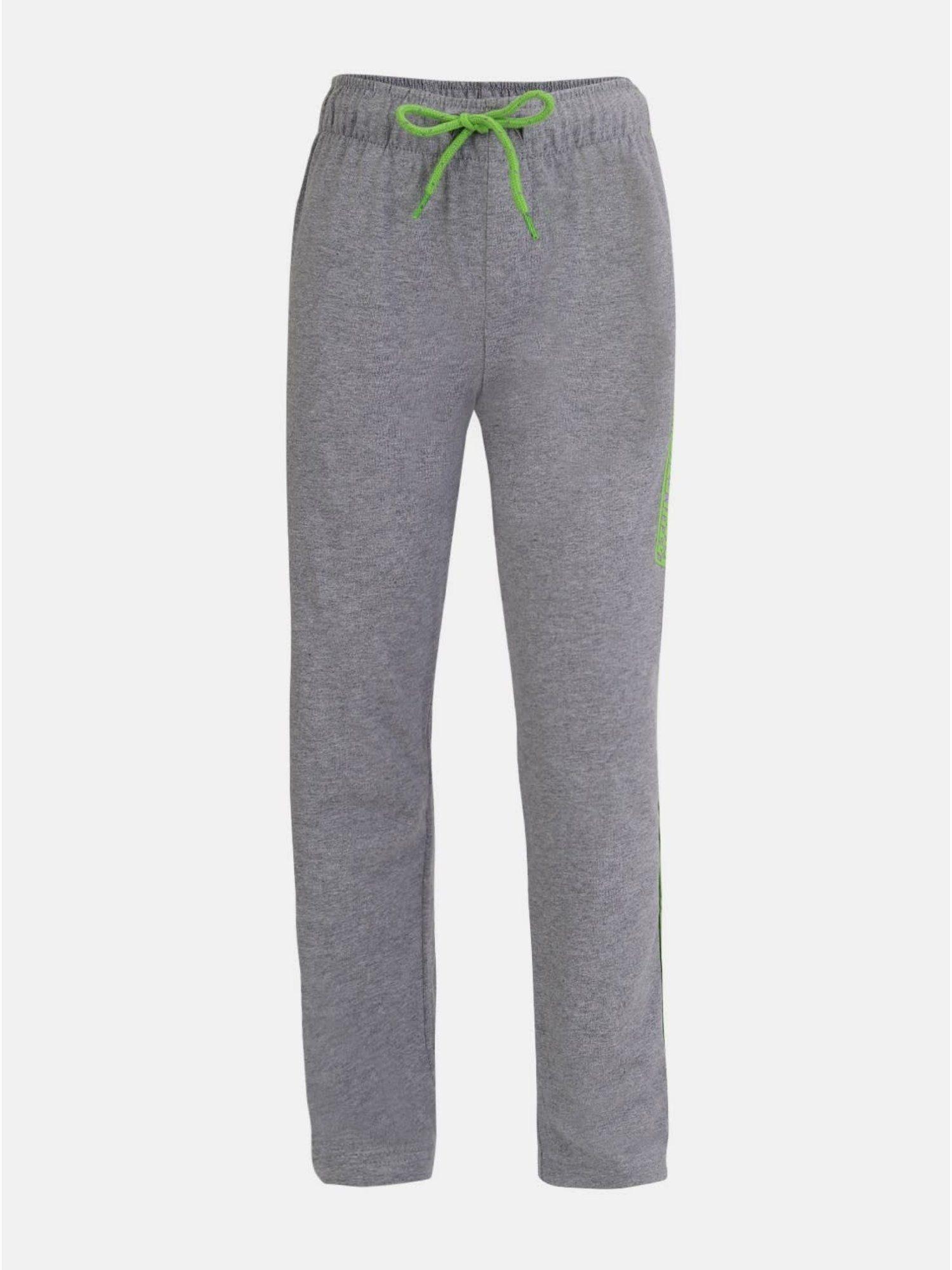 ab13 cotton rich track pant for boys with drawstring grey