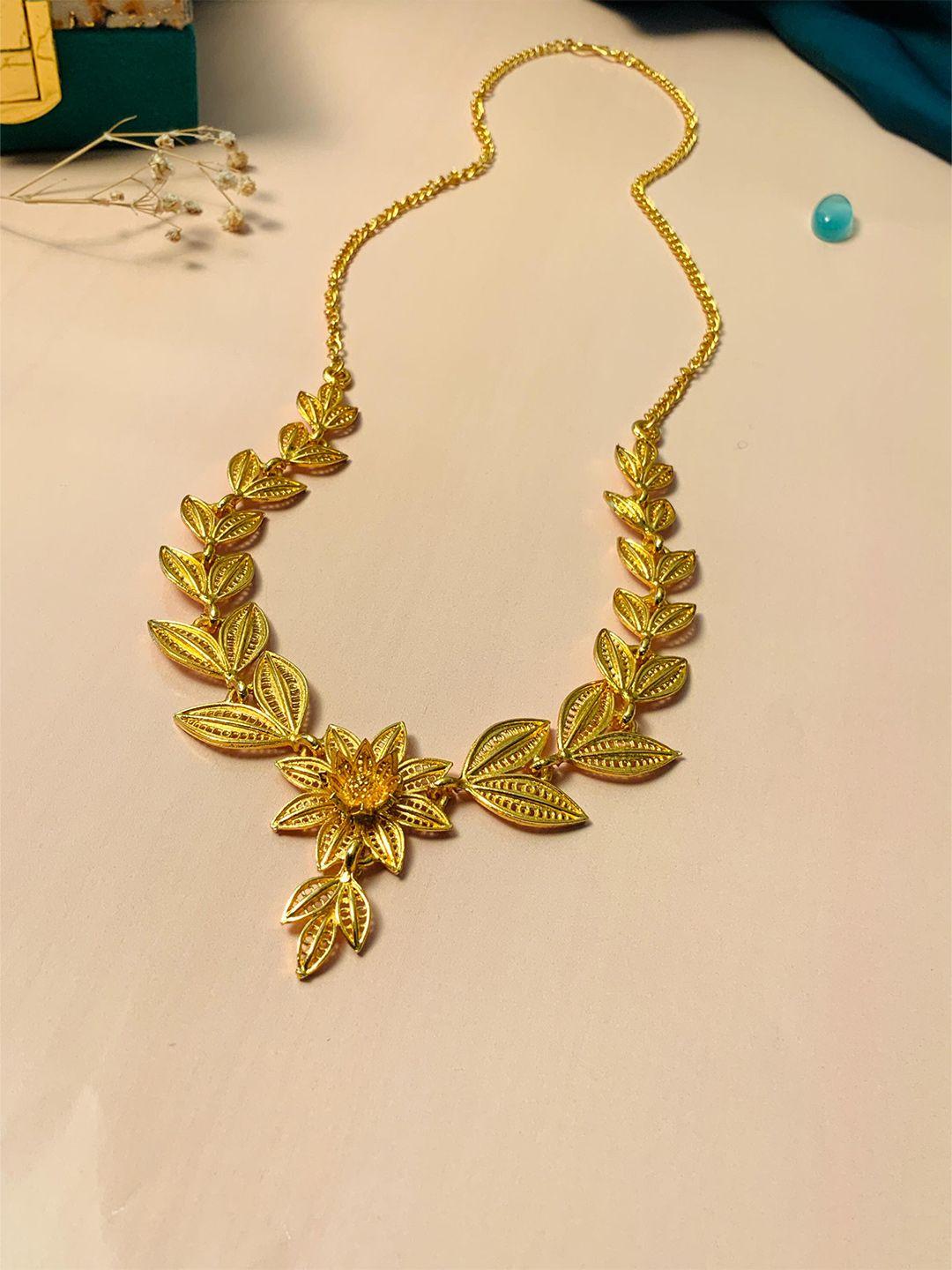 abdesigns brass gold-plated necklace