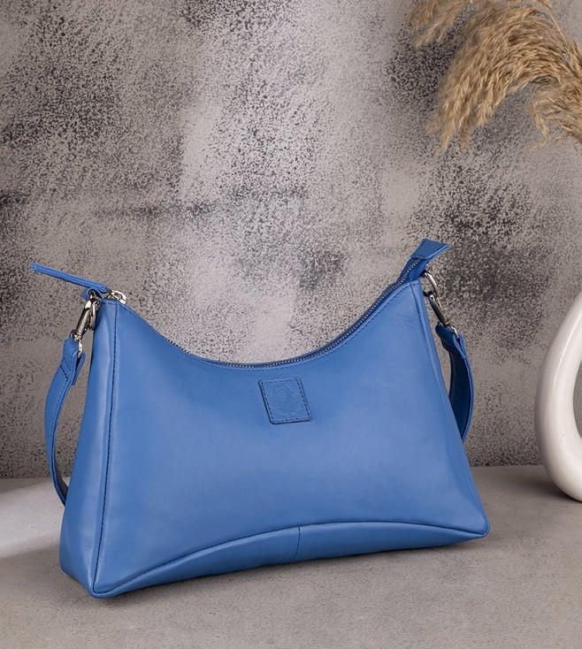 abelardo de moda blue maria leather shoulder bag