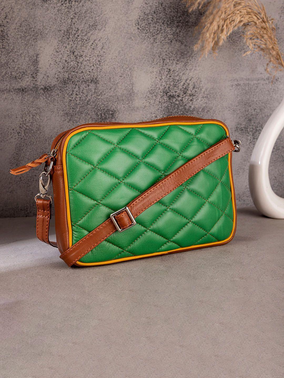 abelardo de moda leather structured quilted sling bag