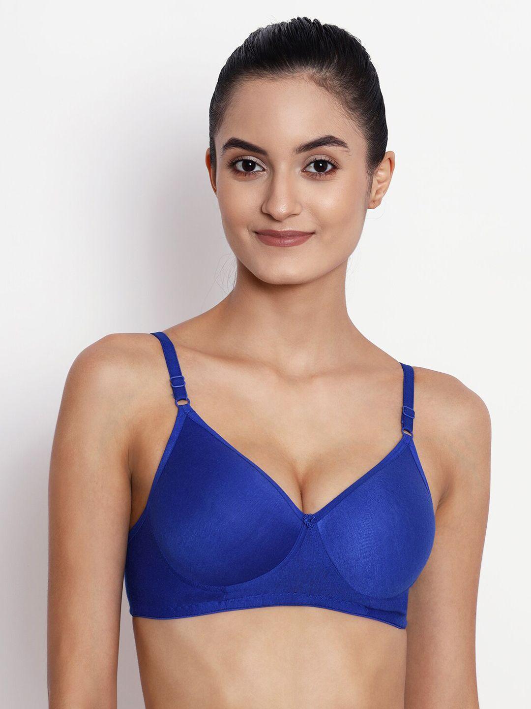 abelino blue solid non-wired lightly padded t-shirt bra yashiblue01