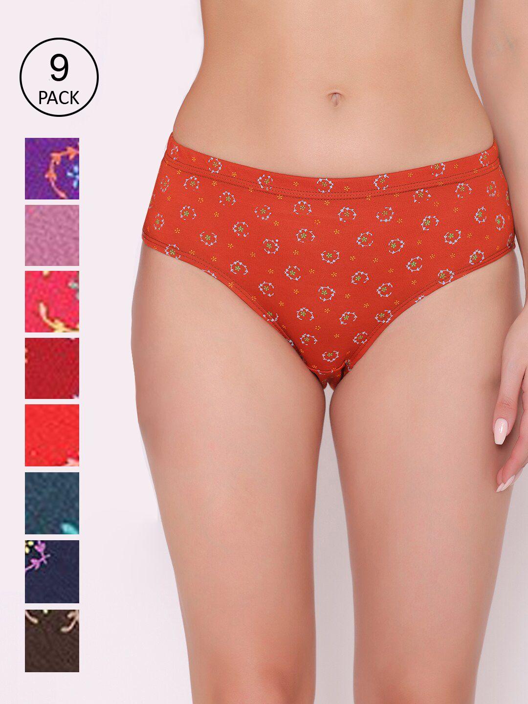 abelino pack of 9 women printed hipster briefs panty9pcprintinner515253