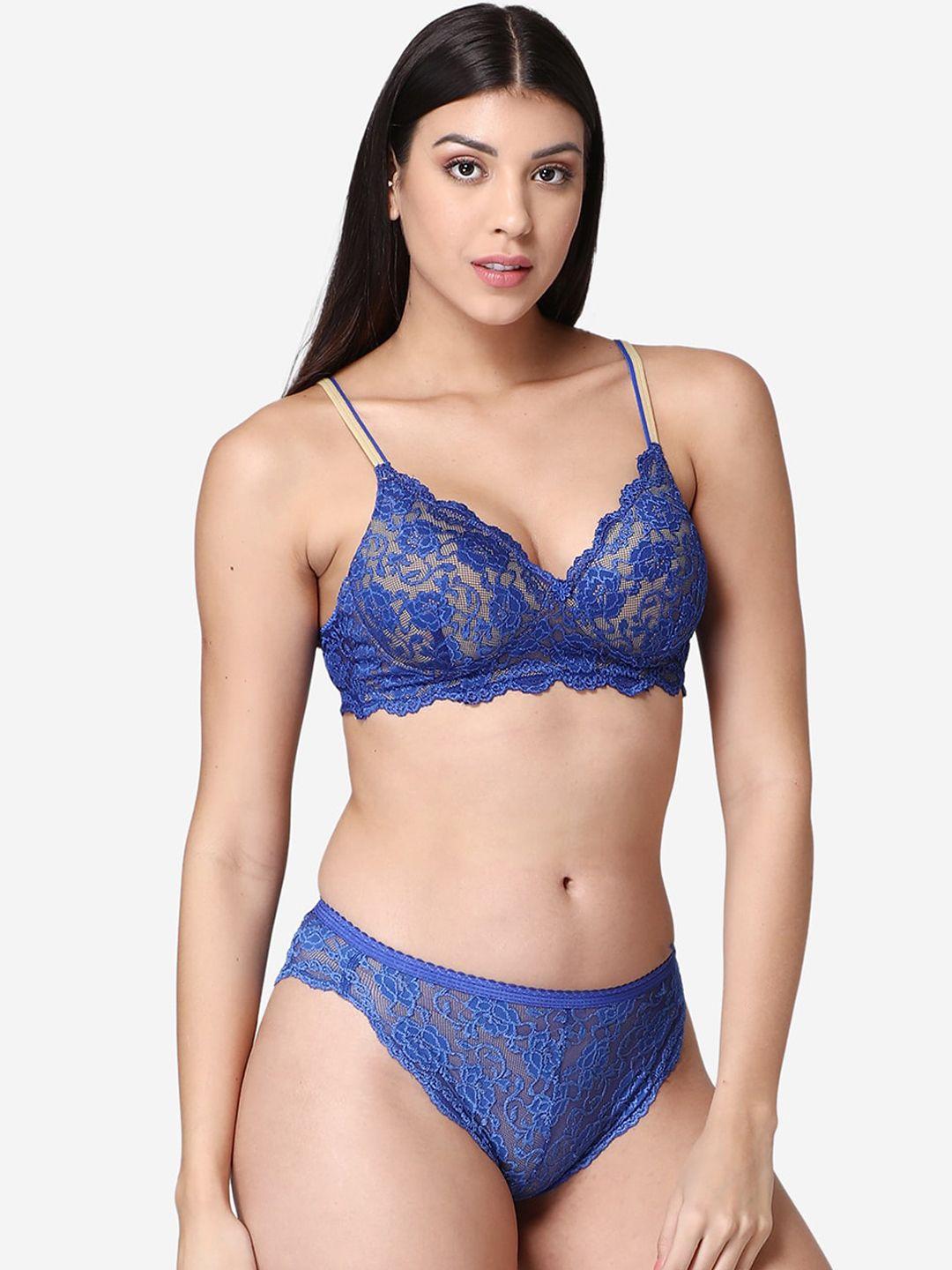 abelino women blue lace bridal lingerie set setleo