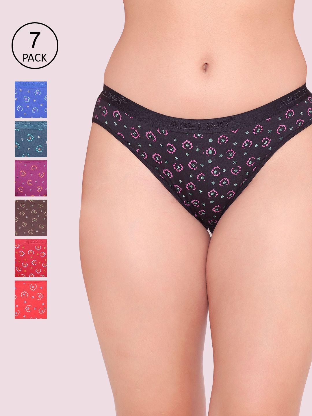 abelino women pack of 9 printed pure cotton hipster briefs