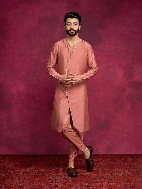 abhishti rose brown straight fit kurta