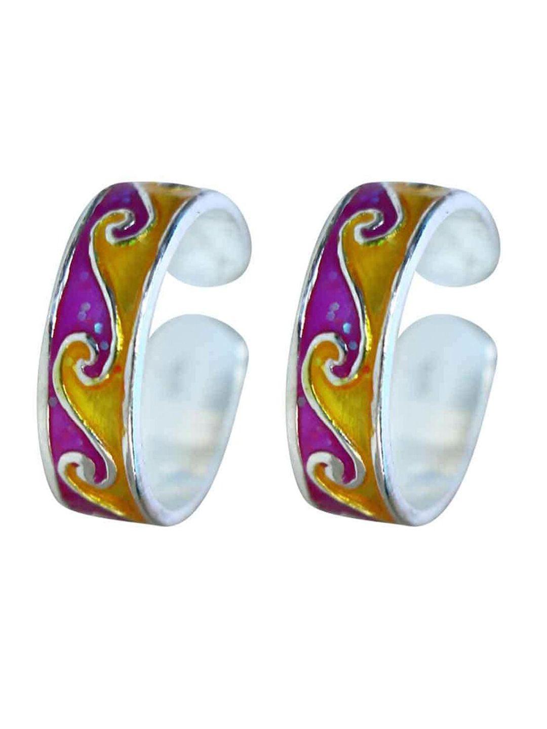 abhooshan set of 2 92.5 sterling silver adjustable toe rings