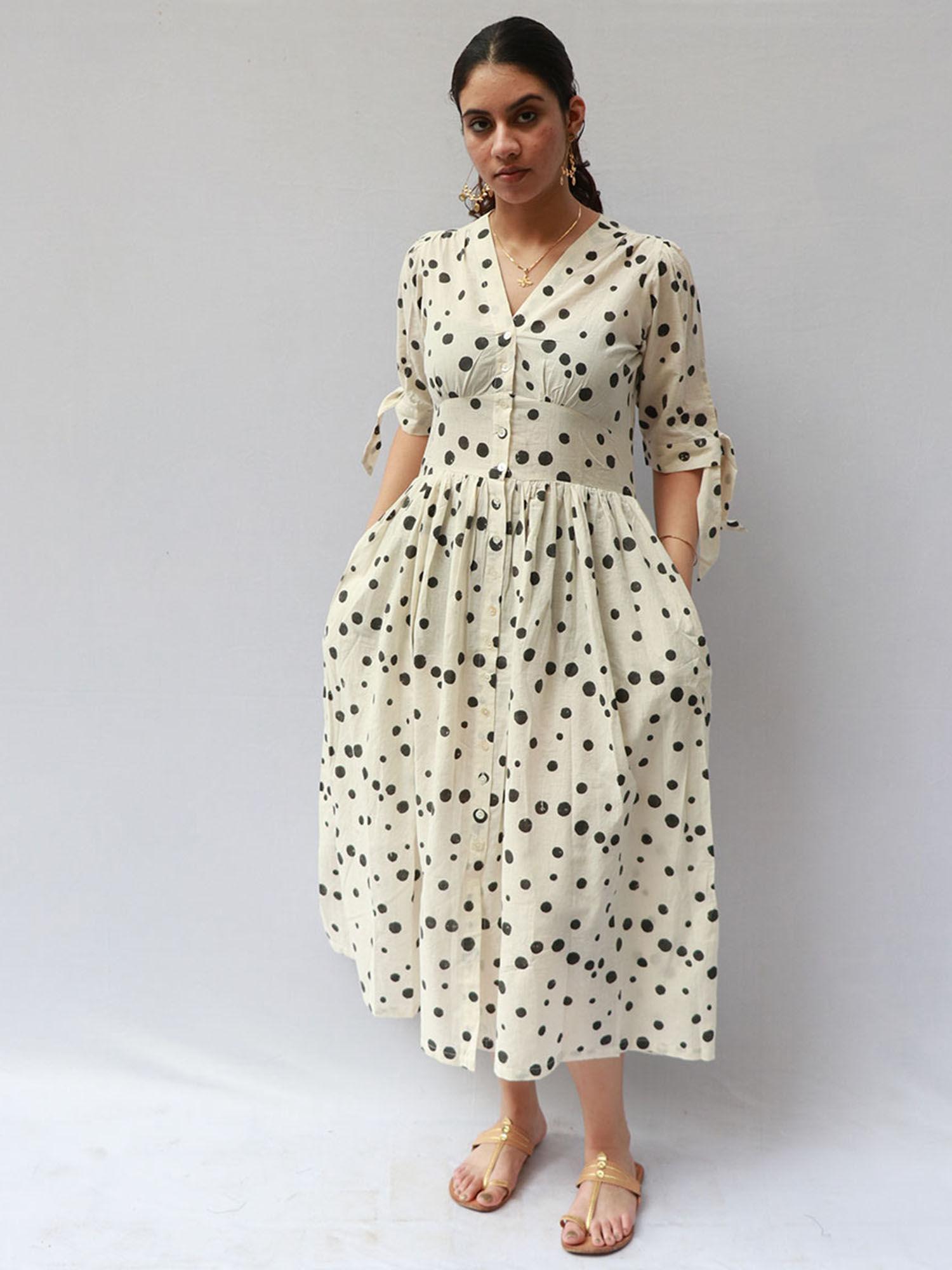 abigail cotton dress - polka