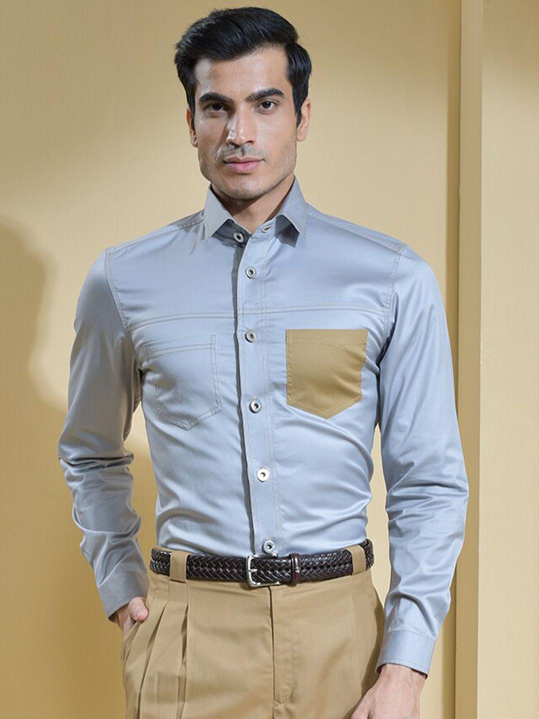 abkasa sharp slim fit cotton casual shirt