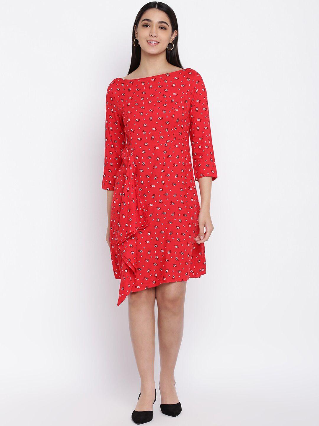 abof women floral printed a-line dress