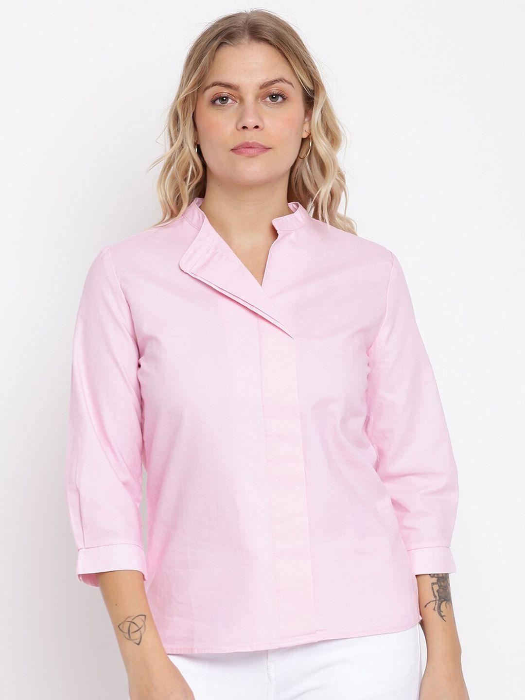 abof women pink shirt style top