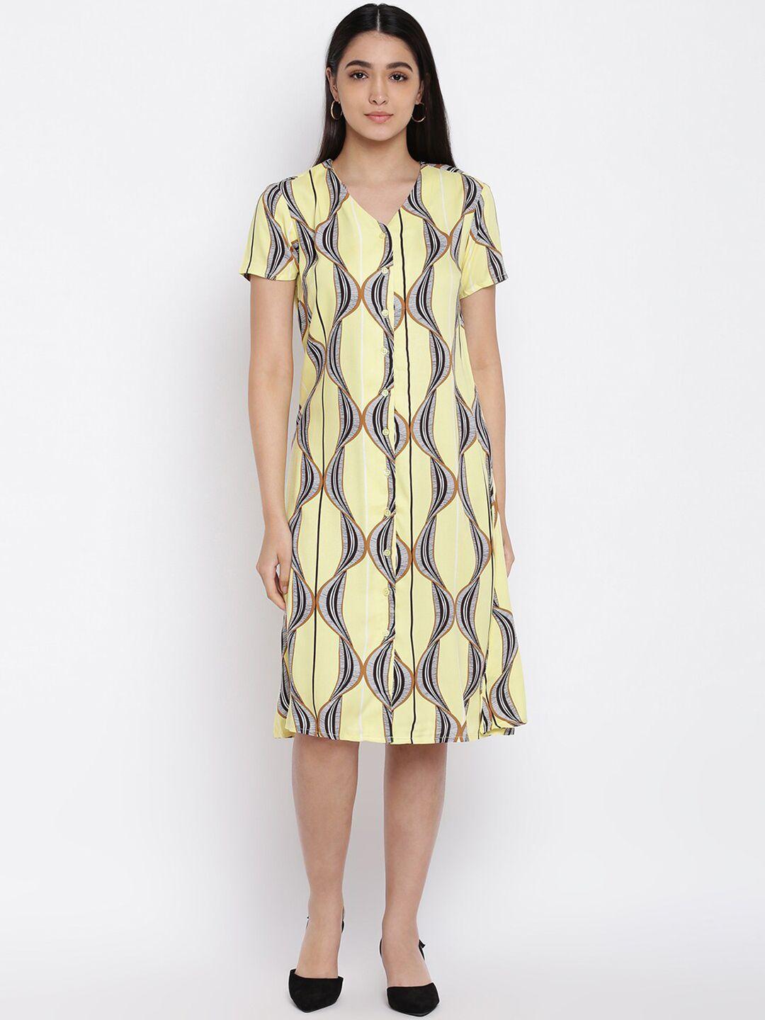 abof women printed a-line dress