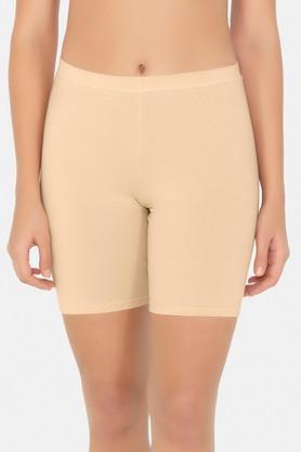 above knee cotton women's casual wear shorts - natural